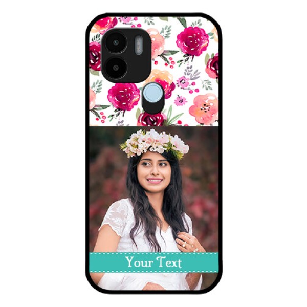 Poco C51 Custom Glass Phone Case - Watercolor Floral Design Poco C51 Custom Glass Phone Case - Watercolor Floral Design
