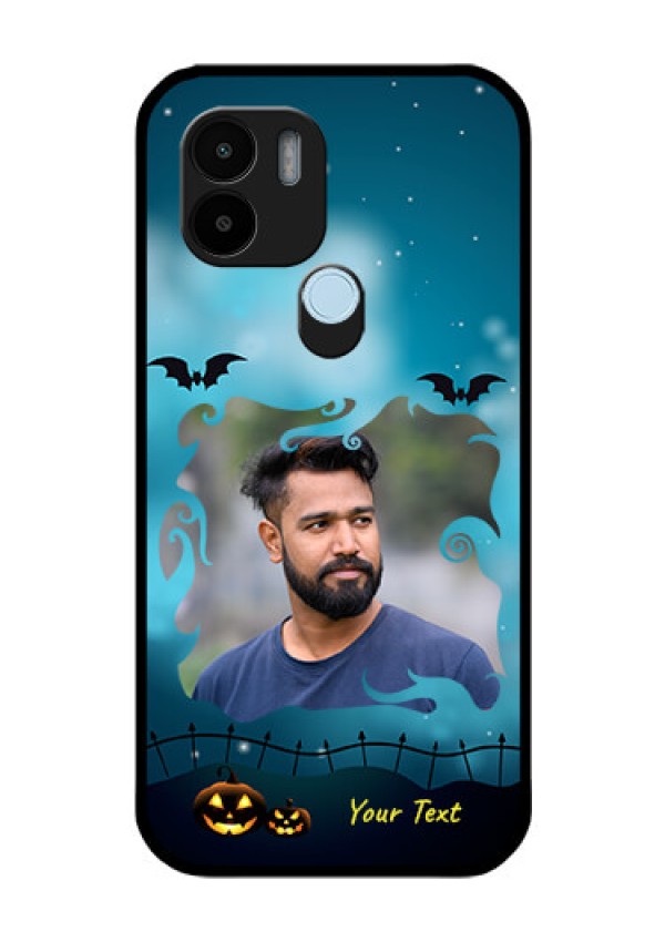 Poco C51 Custom Glass Phone Case - Halloween frame design