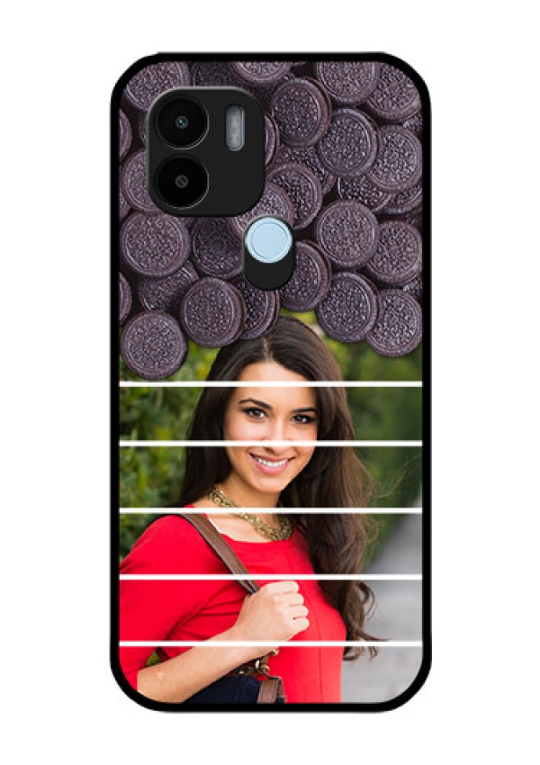 Poco C51 Custom Glass Phone Case - with Oreo Biscuit Design