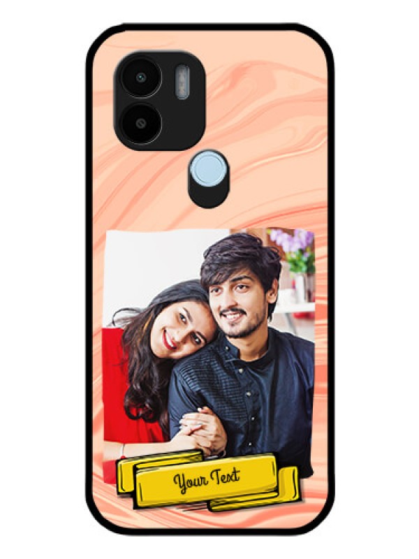 Custom Poco C51 Personalized Glass Phone Case - Marble Texture Design