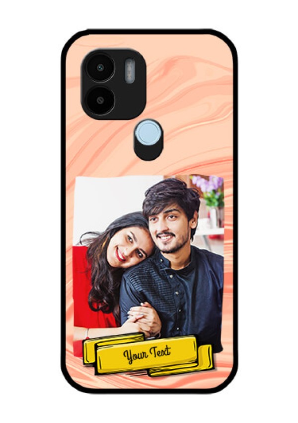 Poco C51 Personalized Glass Phone Case - Marble Texture Design