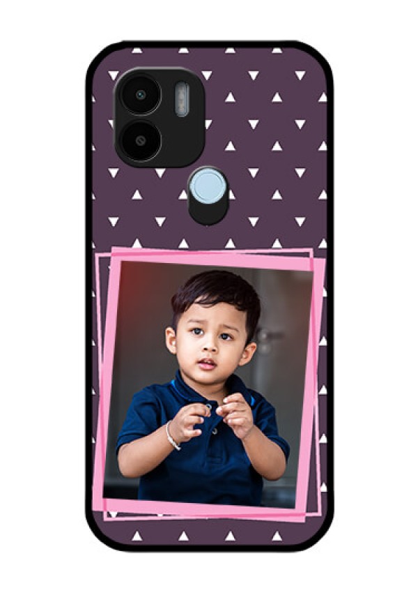 Poco C51 Custom Glass Mobile Case - Triangle Pattern Dotted Design