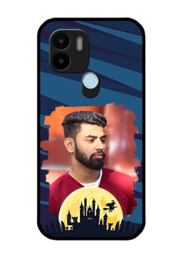 Poco C51 Photo Printing on Glass Case - Halloween Witch Design