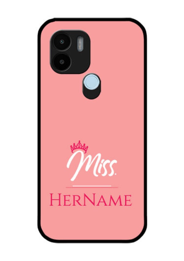 Poco C51 Custom Glass Phone Case Mrs with Name
