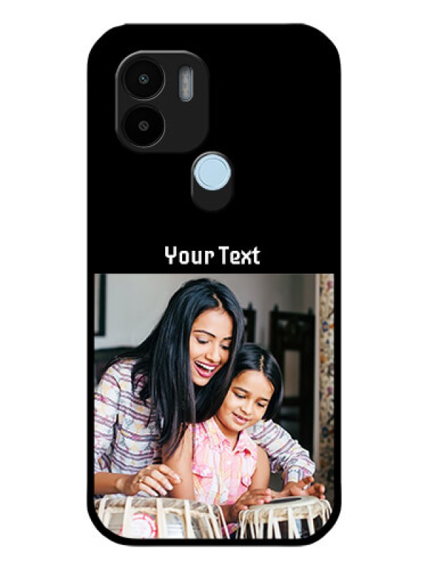 Custom Poco C51 Photo with Name on Glass Phone Case