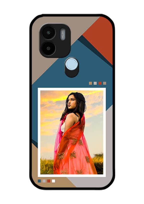 Poco C51 Personalized Glass Phone Case - Retro color pallet Design