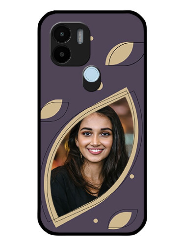 Custom Poco C51 Custom Glass Mobile Case - Falling Leaf Design