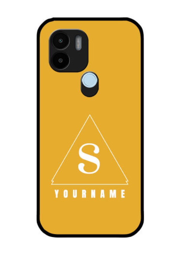 Poco C51 Personalized Glass Phone Case - simple triangle Design