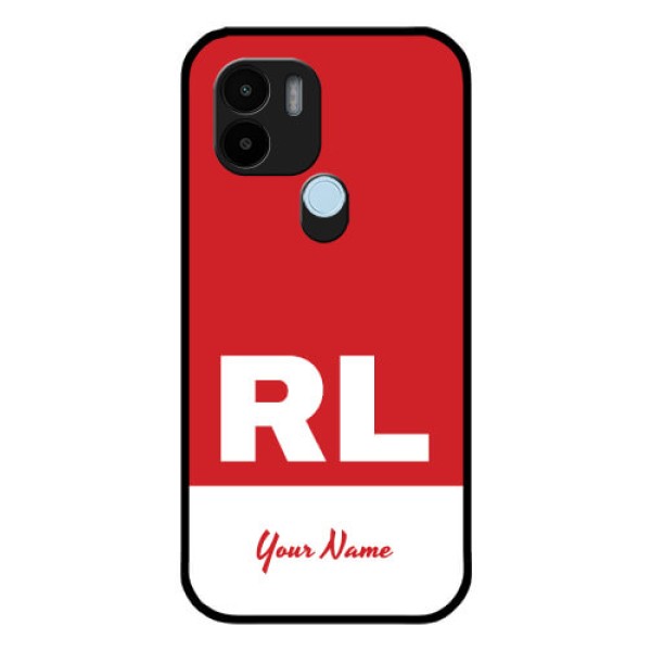 Poco C51 Personalized Glass Phone Case - dual tone custom text Design Poco C51 Personalized Glass Phone Case - dual tone custom text Design