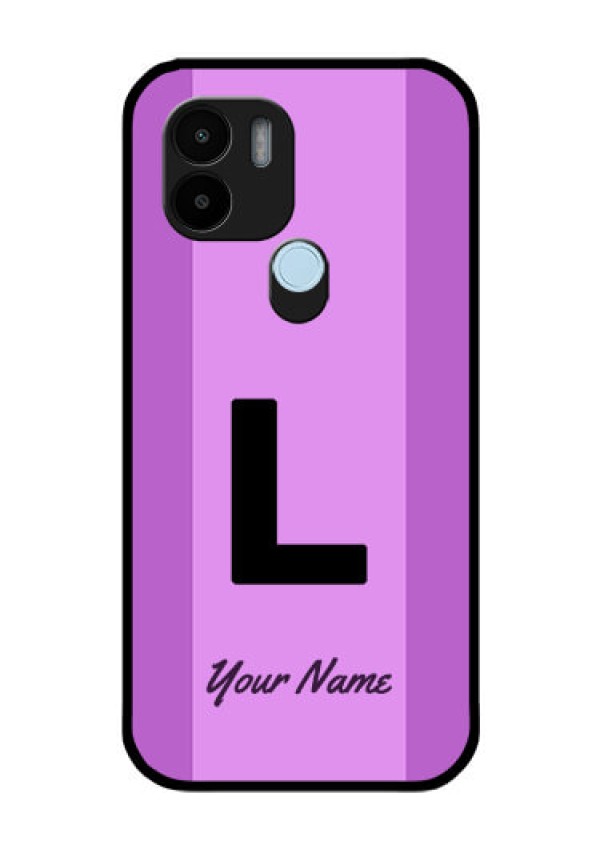 Poco C51 Custom Glass Phone Case - Tricolor custom text Design