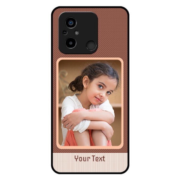 Poco C55 Custom Glass Phone Case - Simple Pic Upload Design
