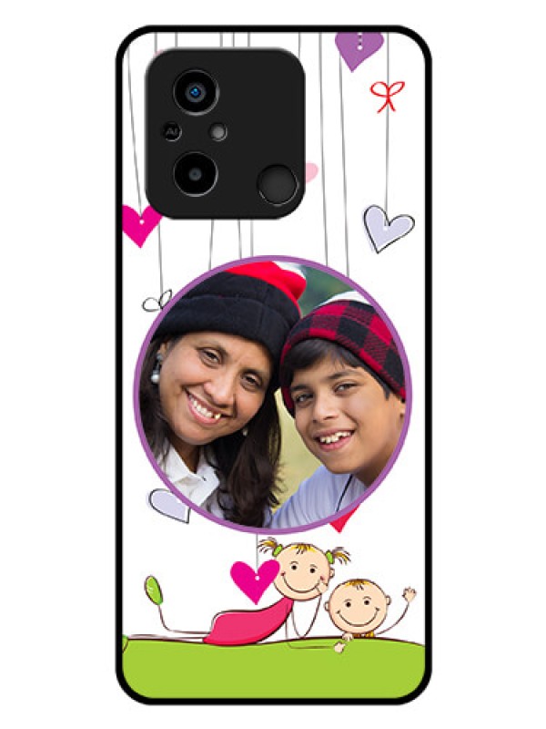 Custom Poco C55 Photo Printing on Glass Case - Cute Kids Phone Case Design