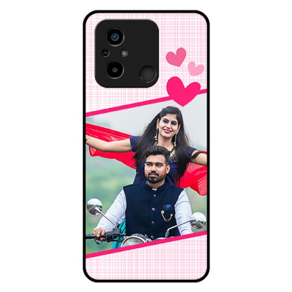 Poco C55 Custom Glass Phone Case - Love Shape Heart Design