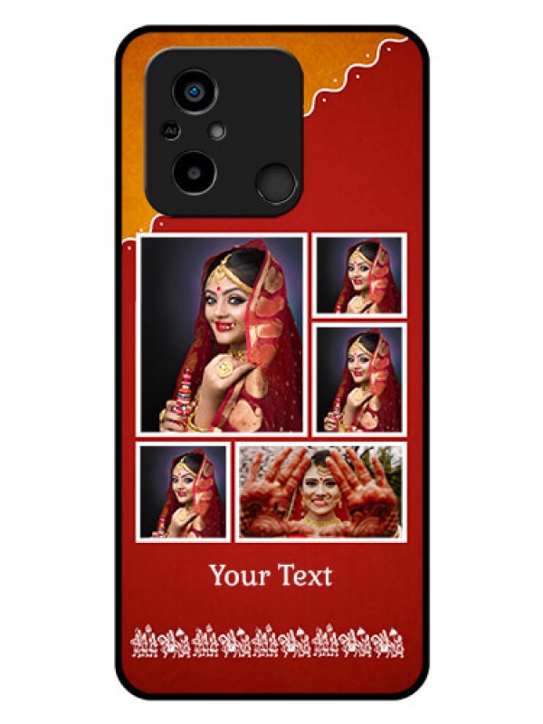Custom Poco C55 Personalized Glass Phone Case - Wedding Pic Upload Design