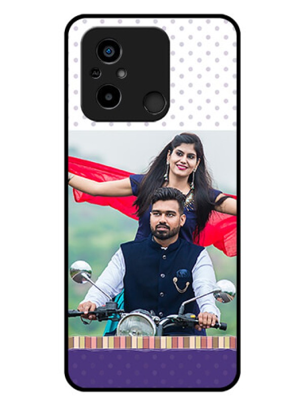 Custom Poco C55 Photo Printing on Glass Case - Cute Family Design