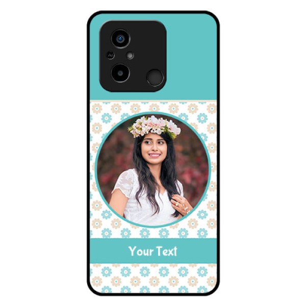 Poco C55 Custom Glass Mobile Case - Beautiful Flowers Design