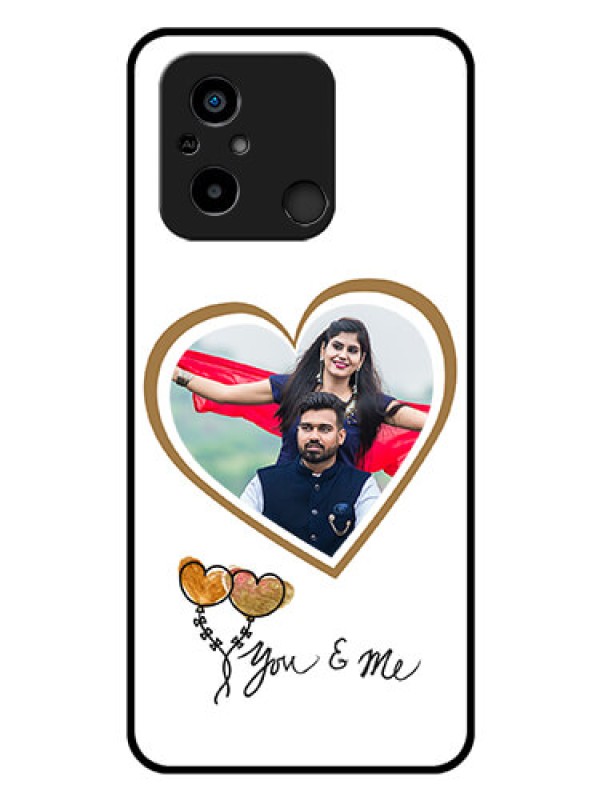 Custom Poco C55 Custom Glass Mobile Case - You & Me Design