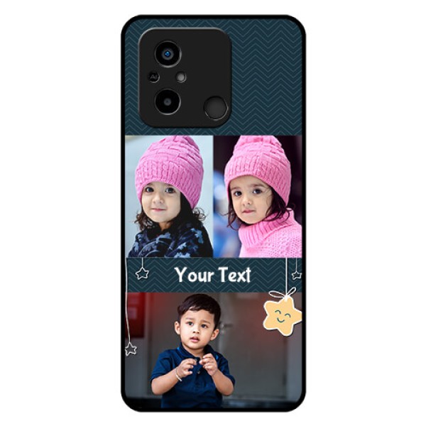 Poco C55 Custom Glass Mobile Case - Hanging Stars Design