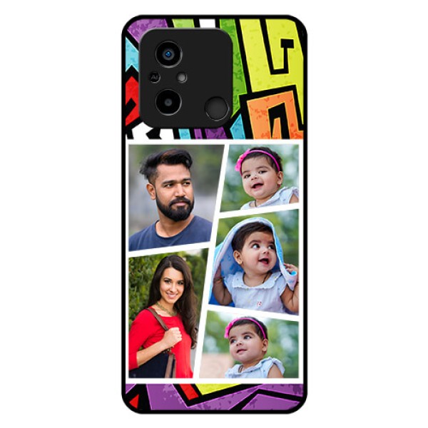 Poco C55 Custom Glass Phone Case - Graffiti pattern Design