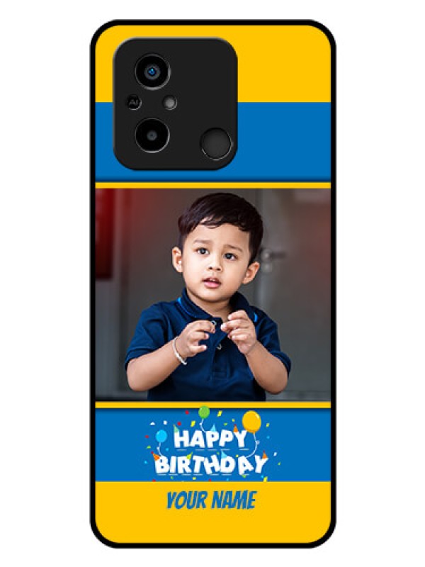 Custom Poco C55 Custom Glass Mobile Case - Birthday Wishes Design