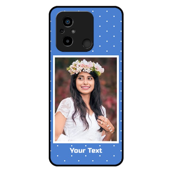 Poco C55 Photo Printing on Glass Case - Polka dots design