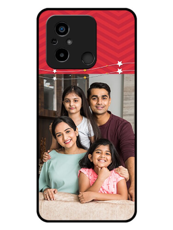 Custom Poco C55 Personalized Glass Phone Case - Happy Family Design