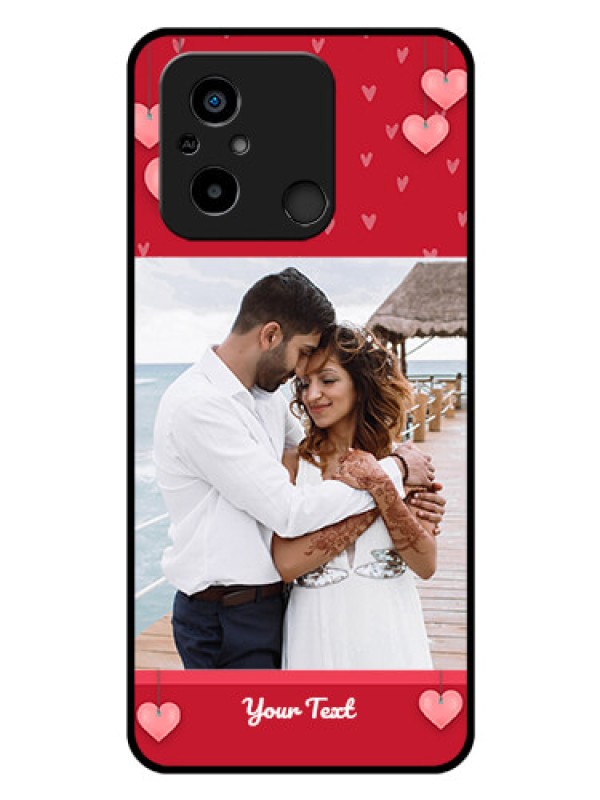Custom Poco C55 Custom Glass Phone Case - Valentines Day Design
