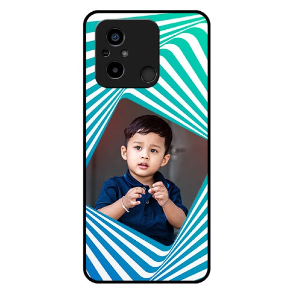 Poco C55 Personalized Glass Phone Case - Abstract Spiral Design