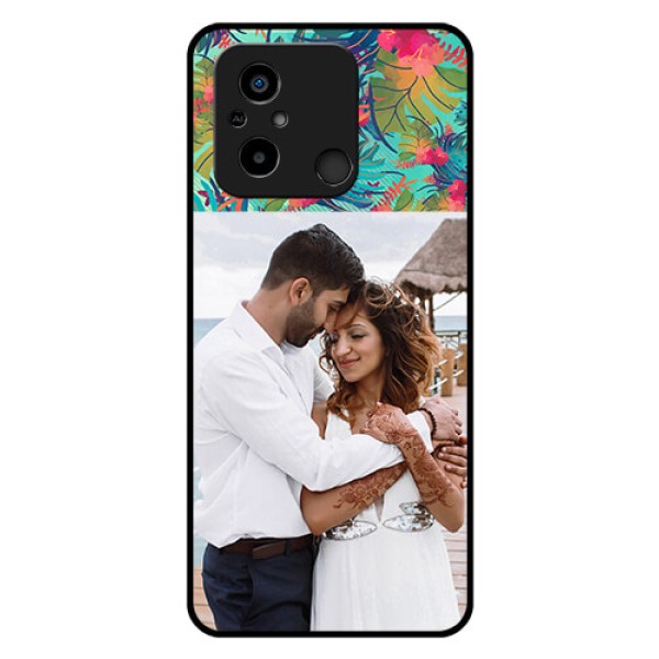 Poco C55 Photo Printing on Glass Case - Watercolor Floral Design Poco C55 Photo Printing on Glass Case - Watercolor Floral Design