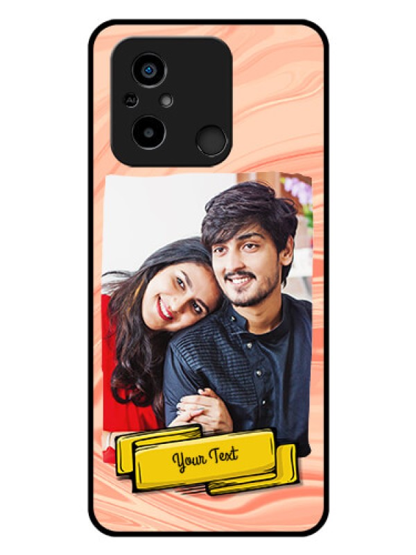 Custom Poco C55 Personalized Glass Phone Case - Marble Texture Design