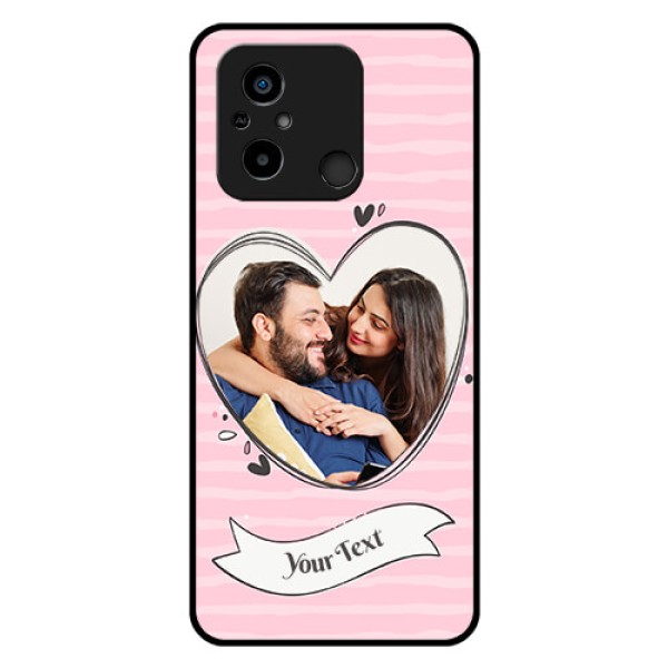 Poco C55 Custom Glass Phone Case - Vintage Heart Design