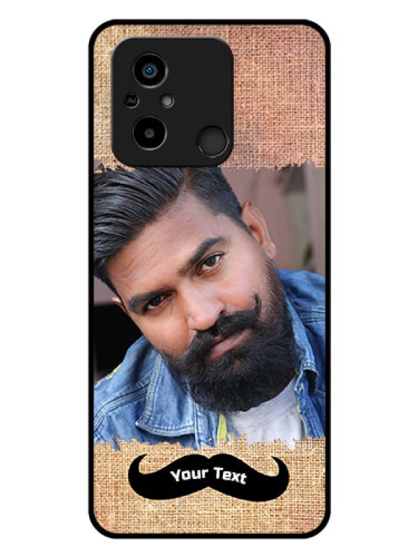 Custom Poco C55 Personalized Glass Phone Case - with Texture Design