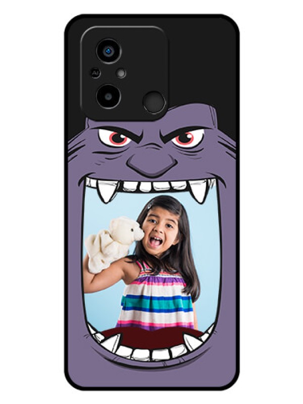 Custom Poco C55 Custom Glass Phone Case - Angry Monster Design