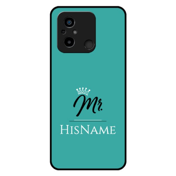Poco C55 Custom Glass Phone Case Mr with Name