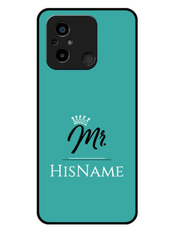 Custom Poco C55 Custom Glass Phone Case Mr with Name