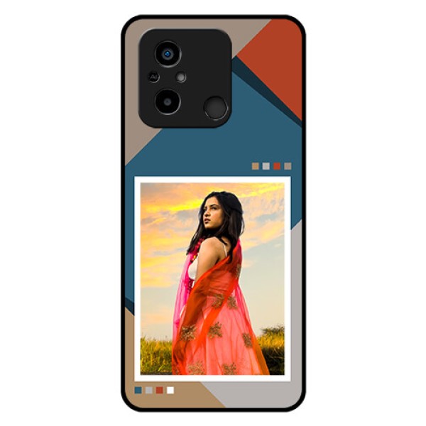 Poco C55 Personalized Glass Phone Case - Retro color pallet Design Poco C55 Personalized Glass Phone Case - Retro color pallet Design