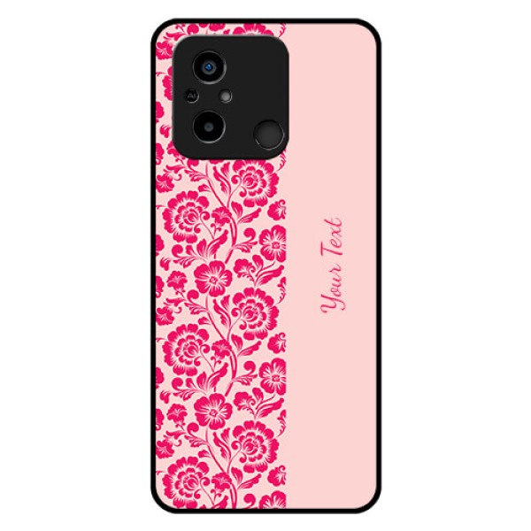 Poco C55 Custom Glass Phone Case - Attractive Floral Pattern Design
