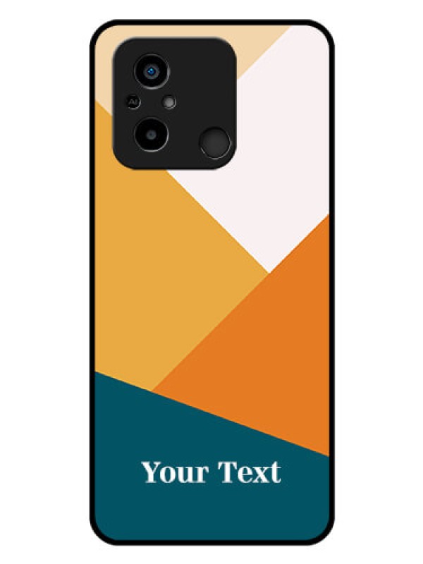 Custom Poco C55 Personalized Glass Phone Case - Stacked Multi-colour Design