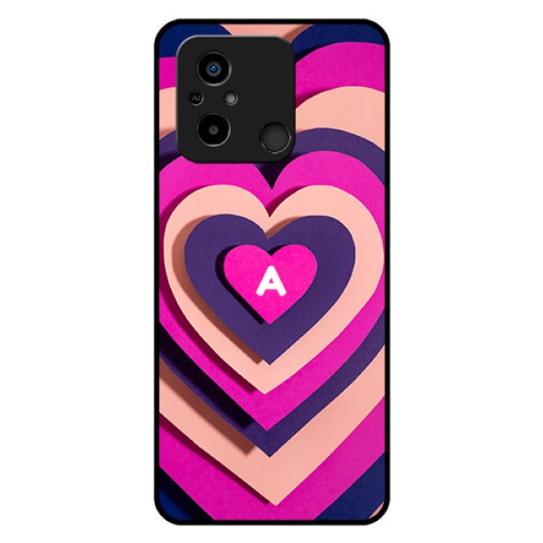 Poco C55 Custom Glass Mobile Case - Cute Heart Pattern Design Poco C55 Custom Glass Mobile Case - Cute Heart Pattern Design