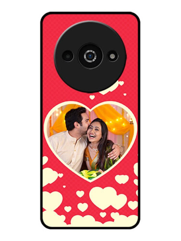 Custom Poco C61 Custom Glass Phone Case - Love Symbols Phone Cover Design
