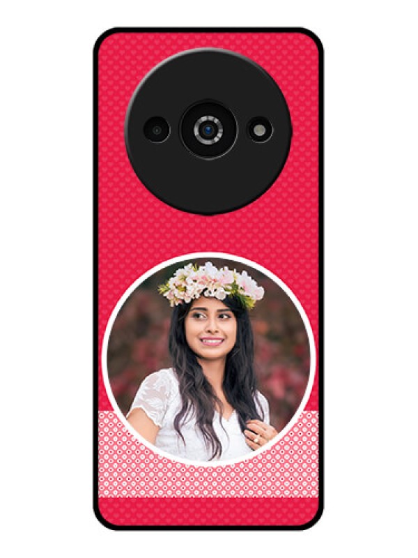 Custom Poco C61 Custom Glass Phone Case - Pink Color Pattern Design