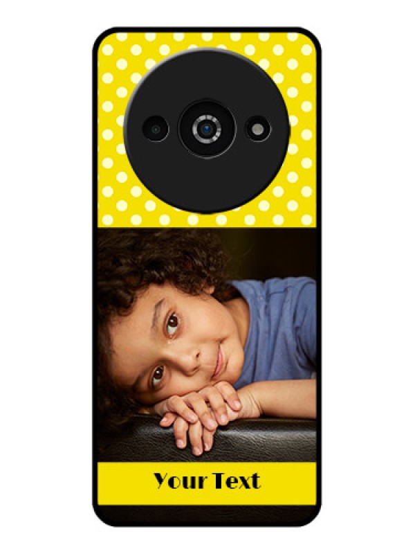 Custom Poco C61 Custom Glass Phone Case - Bright Yellow Case Design