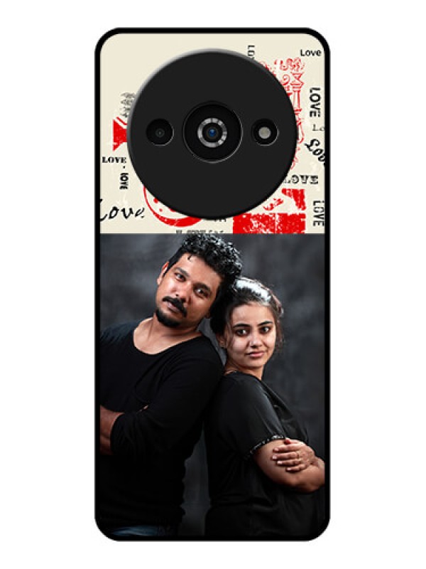 Custom Poco C61 Custom Glass Phone Case - Trendy Love Design Case