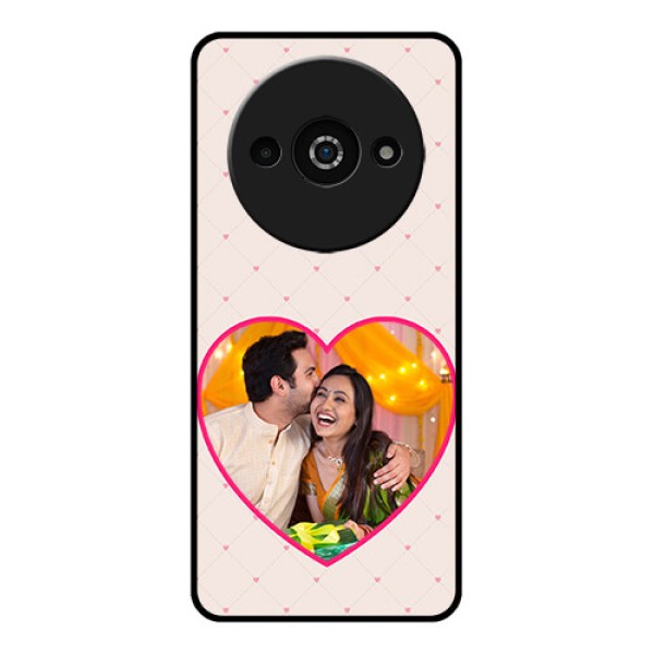 Poco C61 Custom Glass Phone Case - Heart Shape Design