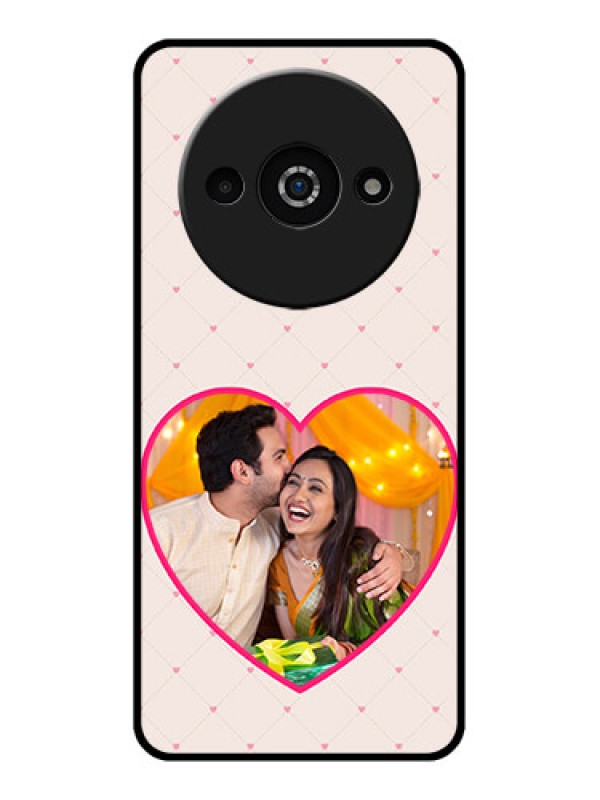 Custom Poco C61 Custom Glass Phone Case - Heart Shape Design