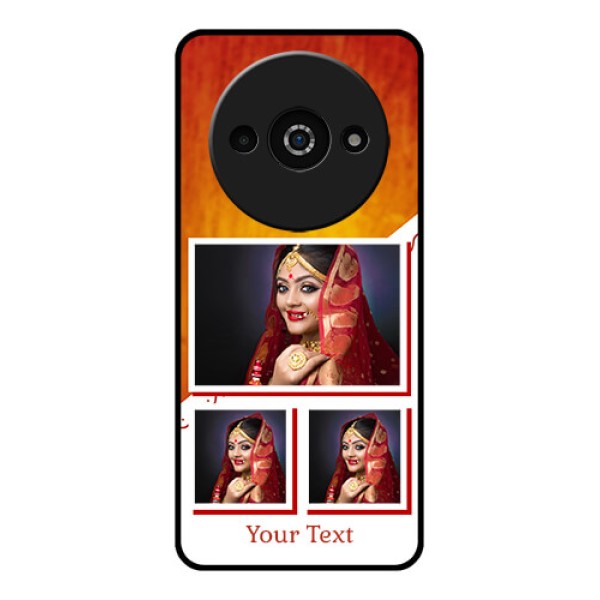 Poco C61 Custom Glass Phone Case - Wedding Memories Design