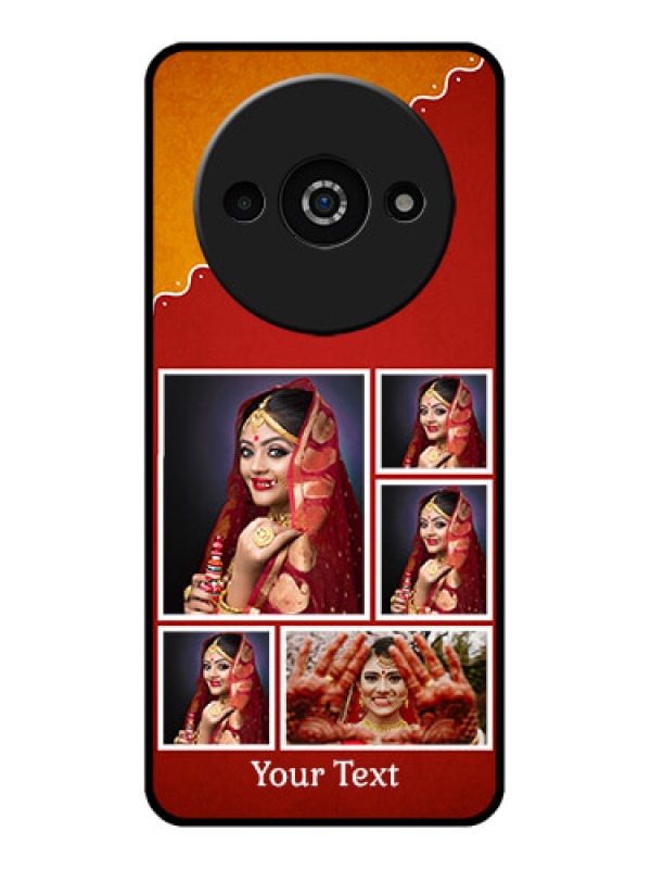 Custom Poco C61 Custom Glass Phone Case - Wedding Pic Upload Design