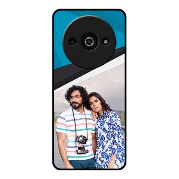 Poco C61 Custom Glass Phone Case - Simple Pattern Photo Upload Design Poco C61 Custom Glass Phone Case - Simple Pattern Photo Upload Design