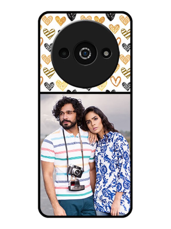 Custom Poco C61 Custom Glass Phone Case - Love Symbol Design