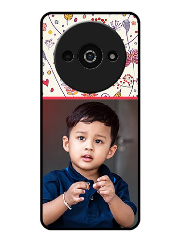 Custom Poco C61 Custom Glass Phone Case - Premium Floral Design